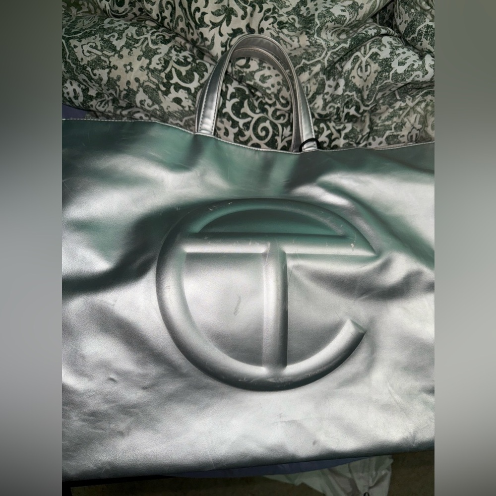 Silver Large Telfar Bag